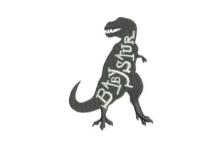 Babysaur: A Cute Dinosaur Design for Holiday Embroidery