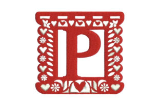 Picado Alphabet P: A Festive Monogram for Holiday Crafts