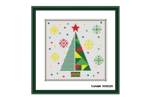 Review: Abstract Christmas Tree Cross Stitch