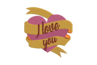 Review: Heart with Ribbon I Love You Design